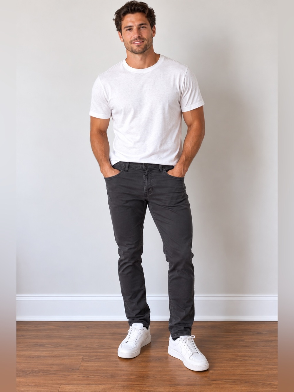Zara Slim Men's Jeans in Charcoal Gray